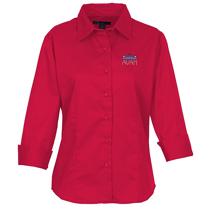 Custom Peached Fine Line Twill Shirt - Ladies'
