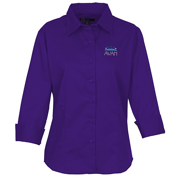 Custom Peached Fine Line Twill Shirt - Ladies'