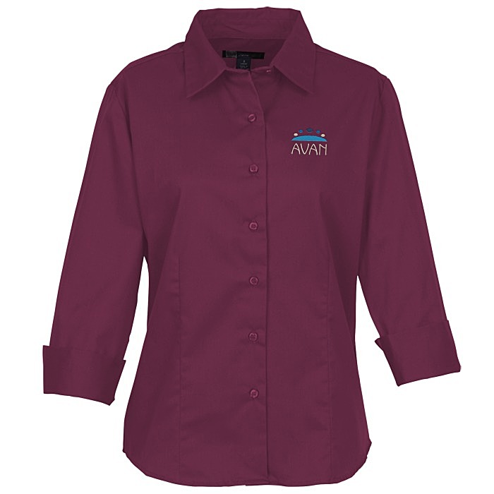 Custom Peached Fine Line Twill Shirt - Ladies'