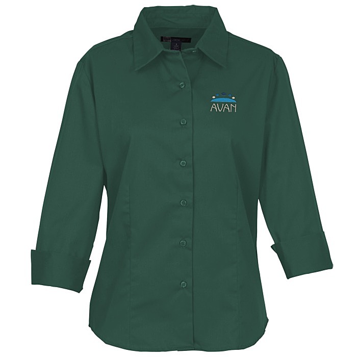 Custom Peached Fine Line Twill Shirt - Ladies'