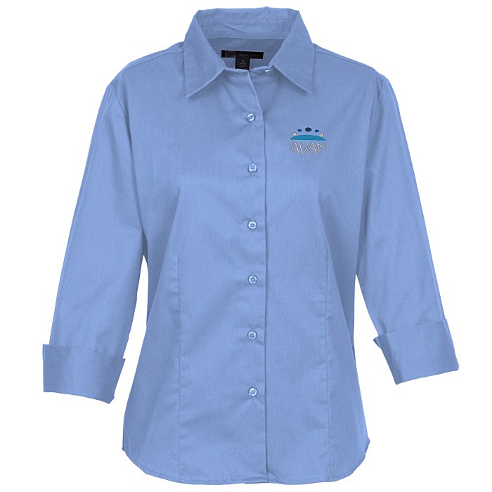 Custom Peached Fine Line Twill Shirt - Ladies'