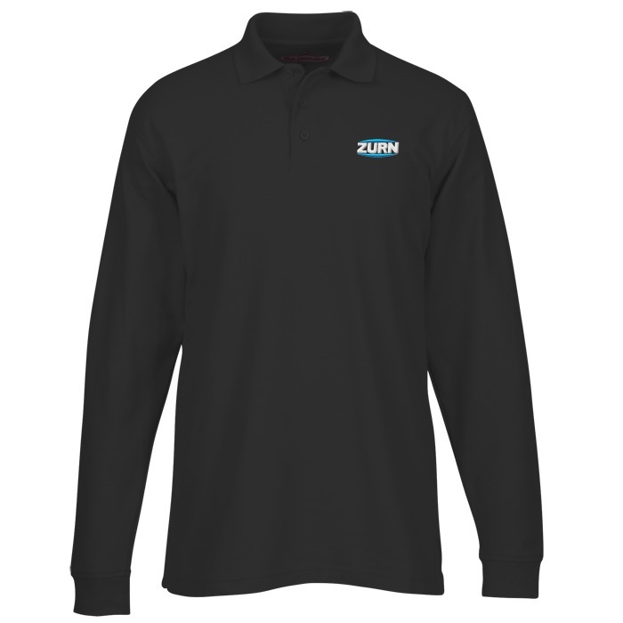 Custom Soft Touch Pique LS Sport Shirt - Men's
