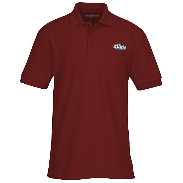 Custom Soft Touch Pique Sport Shirt with Pocket - Men's