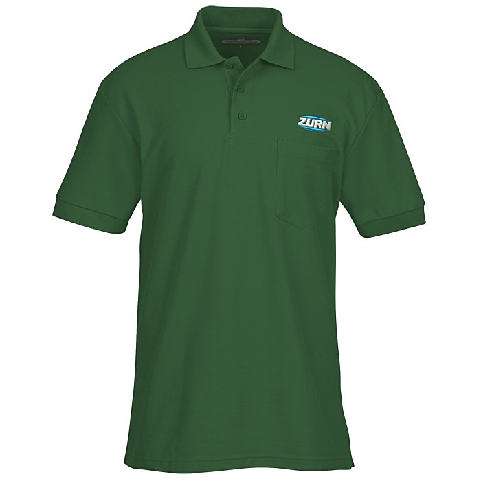 Custom Soft Touch Pique Sport Shirt with Pocket - Men's