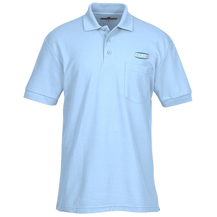 Custom Soft Touch Pique Sport Shirt with Pocket - Men's