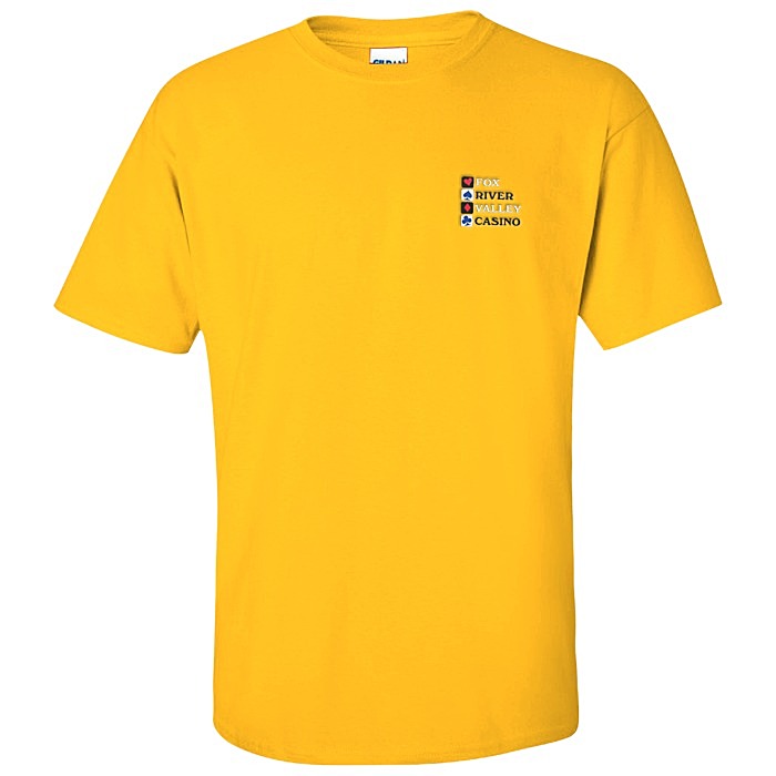 Custom Gildan Ultra Cotton T-Shirt - Men's - Embroidered - Colours
