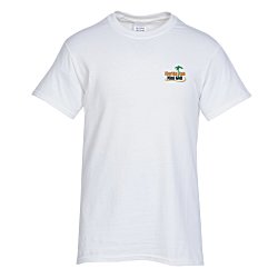 Custom Gildan Ultra Cotton T-Shirt - Men's - Embroidered - White