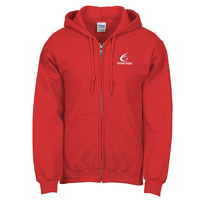 Custom Gildan 50/50 Full-Zip Hooded Sweatshirt - Screen