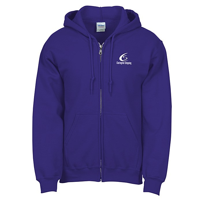 Custom Gildan 50/50 Full-Zip Hooded Sweatshirt - Screen