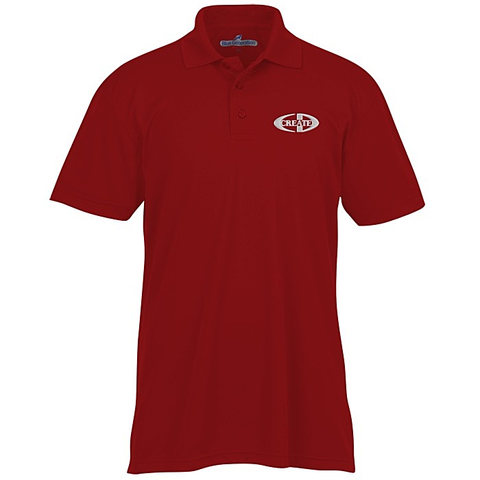 Custom Blue Generation Snag Resistant Wicking Polo - Mens'