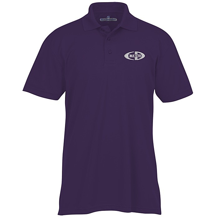 Custom Blue Generation Snag Resistant Wicking Polo - Mens'