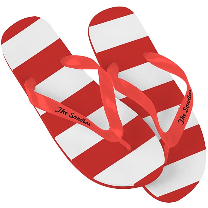Custom Striped Flip Flops