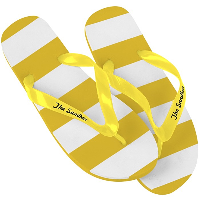 Custom Striped Flip Flops