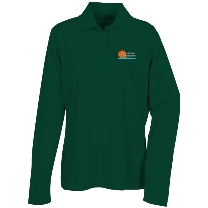 Custom Origin LS Performance Pique Polo - Ladies'