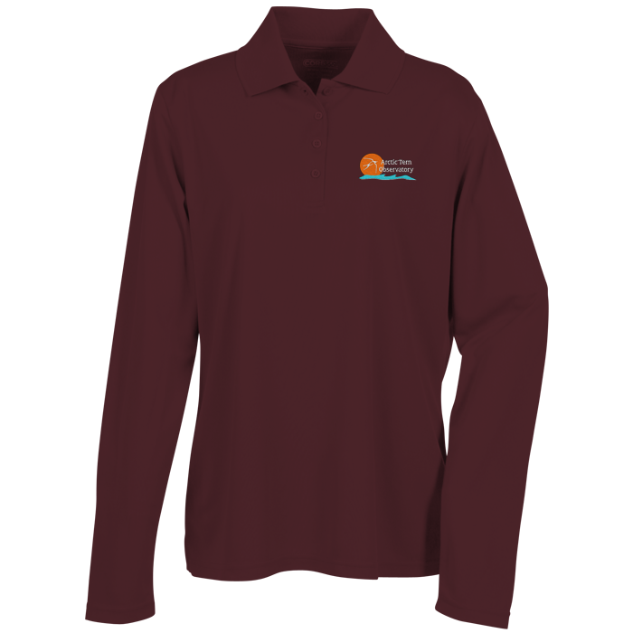 Custom Origin LS Performance Pique Polo - Ladies'