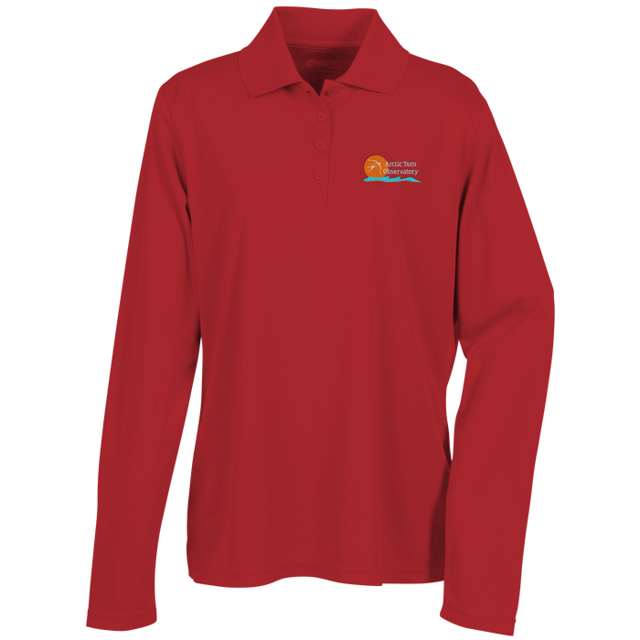 Custom Origin LS Performance Pique Polo - Ladies'
