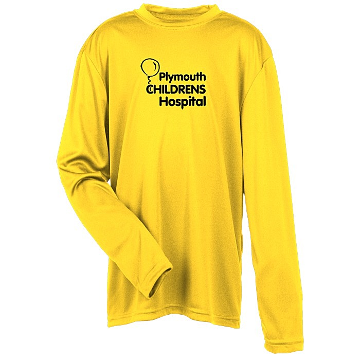 Custom Pro Team Moisture Wicking Long Sleeve Tee - Youth - Screen