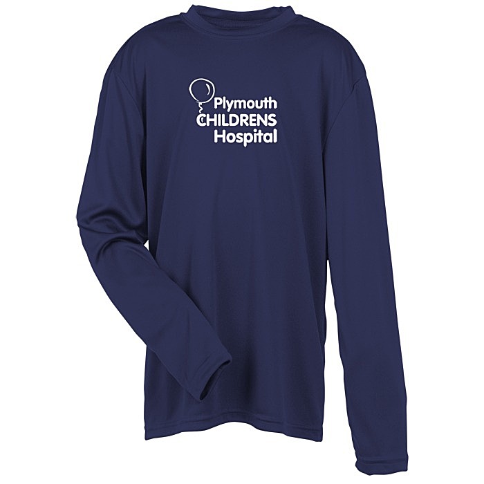 Custom Pro Team Moisture Wicking Long Sleeve Tee - Youth - Screen