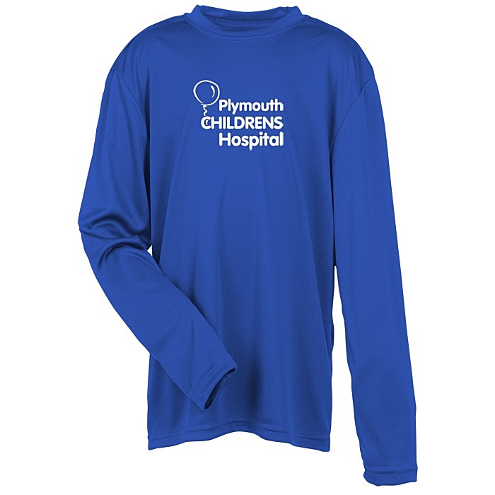 Custom Pro Team Moisture Wicking Long Sleeve Tee - Youth - Screen