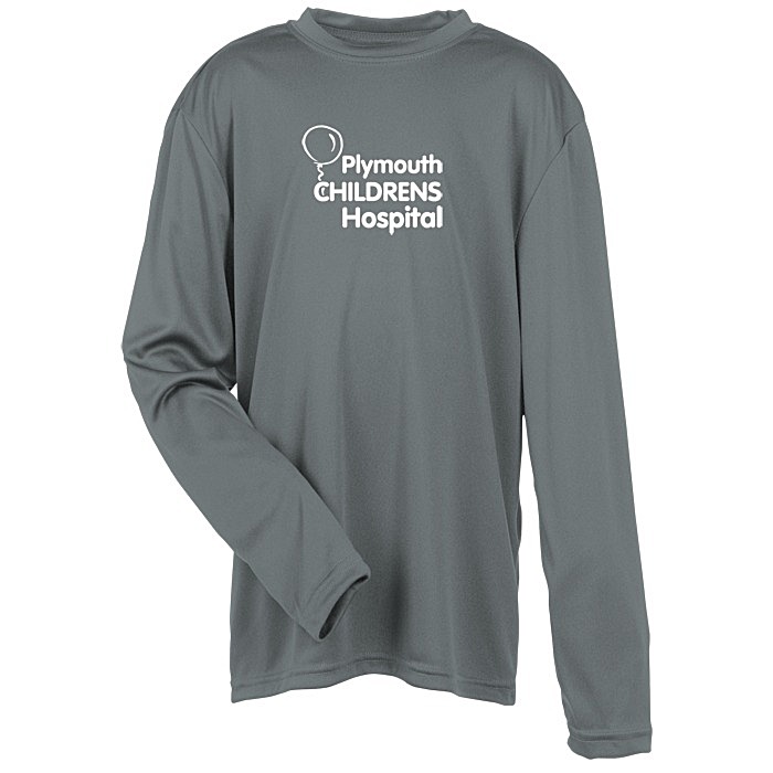 Custom Pro Team Moisture Wicking Long Sleeve Tee - Youth - Screen