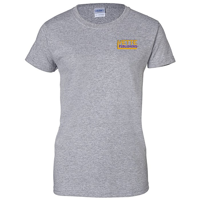 Custom Gildan Ultra Cotton T-Shirt - Ladies' - Embroidered - Colours