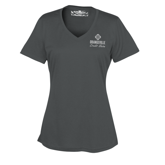 Custom Pro Team Heathered Performance V-Neck Tee - Ladies' - Screen