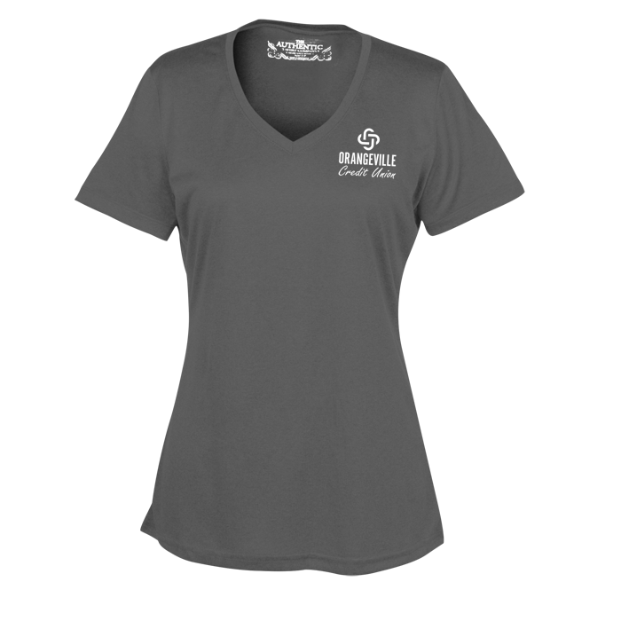 Custom Pro Team Heathered Performance V-Neck Tee - Ladies' - Screen