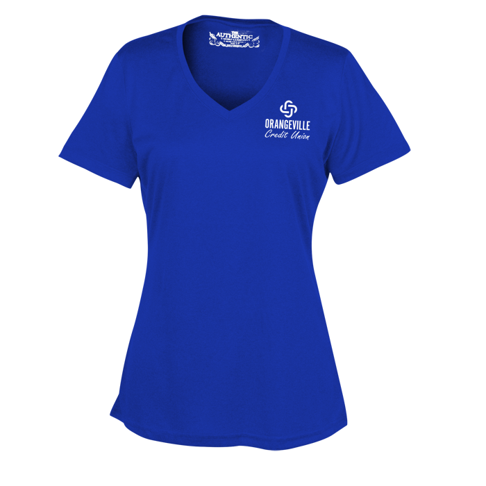Custom Pro Team Heathered Performance V-Neck Tee - Ladies' - Screen