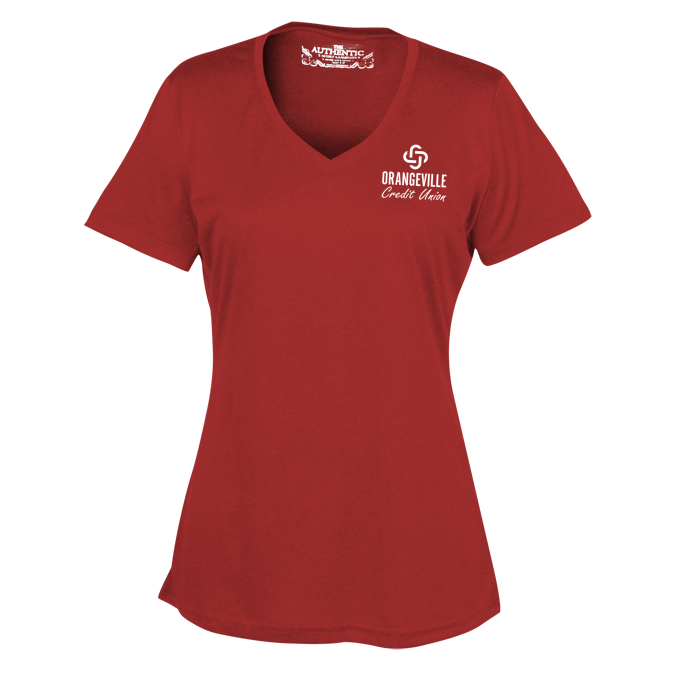 Custom Pro Team Heathered Performance V-Neck Tee - Ladies' - Screen