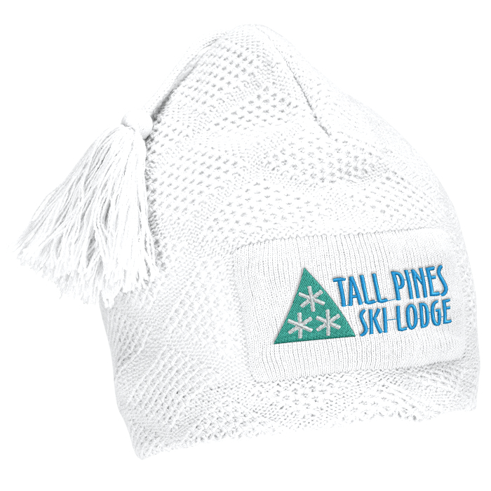 Custom Diamond Knit Pom-Pom Beanie