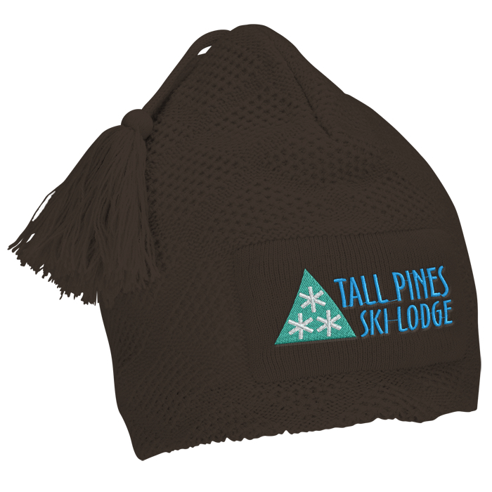Custom Diamond Knit Pom-Pom Beanie