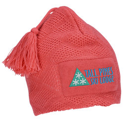 Custom Diamond Knit Pom-Pom Beanie