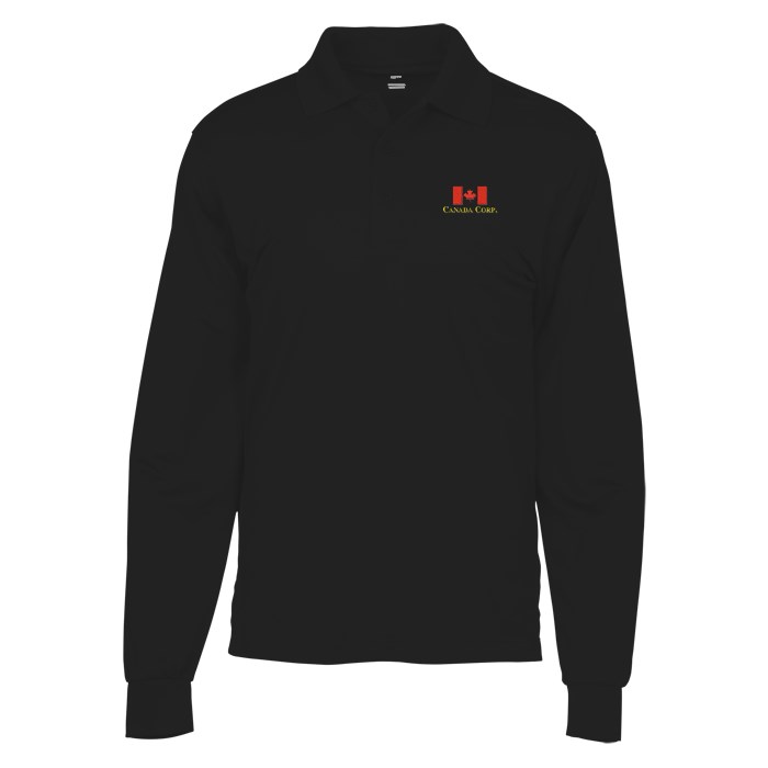 Custom Coal Harbour Tricot Snag Protection LS Wicking Polo - Men's