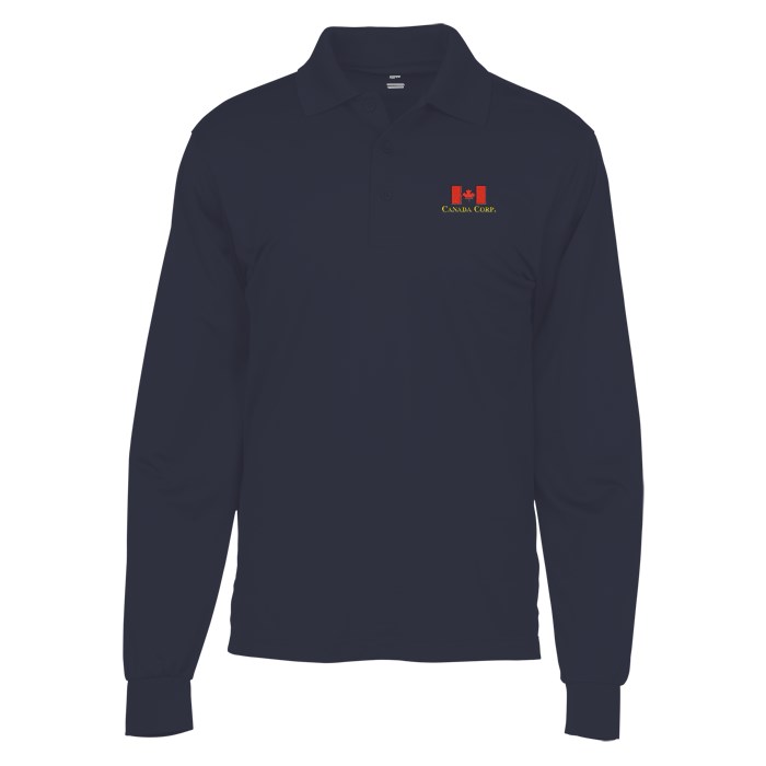 Custom Coal Harbour Tricot Snag Protection LS Wicking Polo - Men's