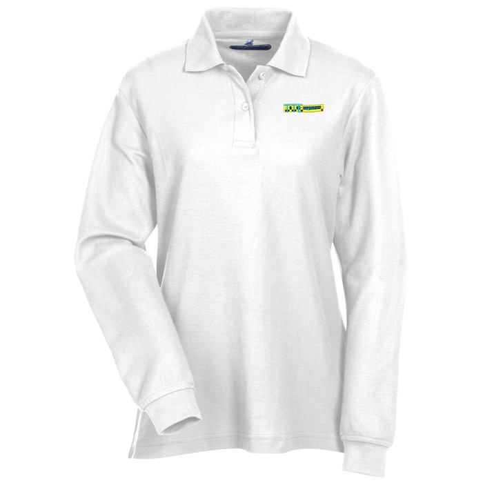 Custom Soft Touch Pique LS Sport Shirt - Ladies'