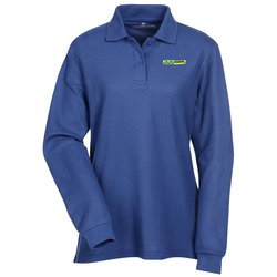 Custom Soft Touch Pique LS Sport Shirt - Ladies'