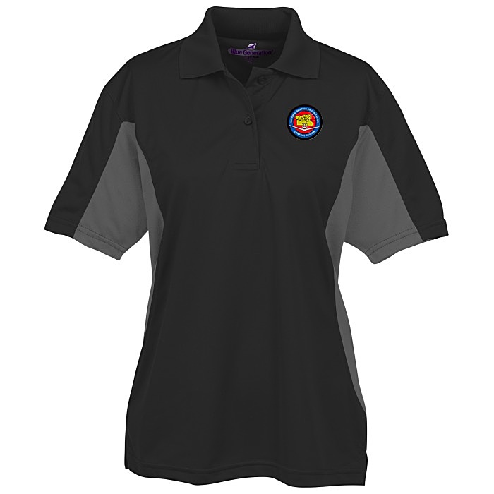 Custom Stain Release Colourblock Performance Polo - Ladies