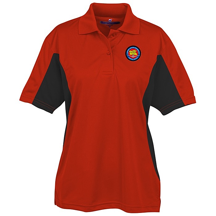 Custom Stain Release Colourblock Performance Polo - Ladies