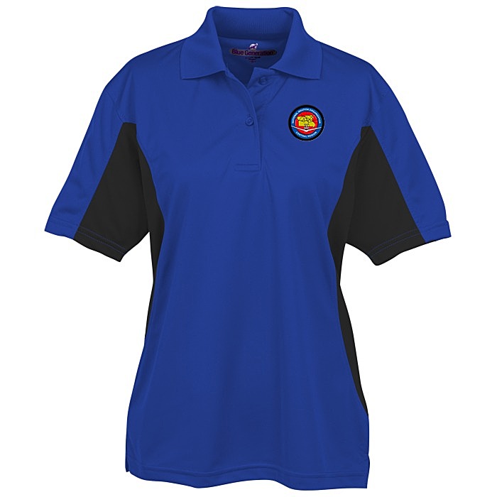 Custom Stain Release Colourblock Performance Polo - Ladies