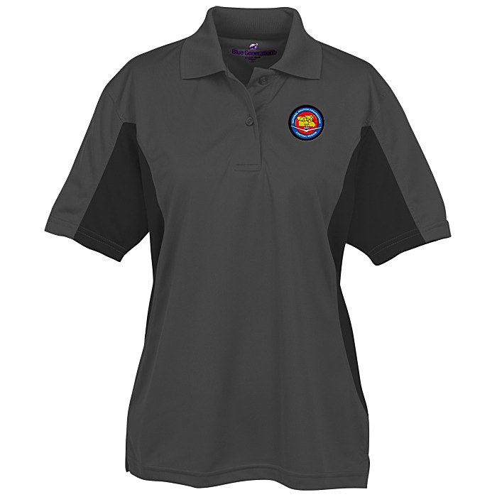 Custom Stain Release Colourblock Performance Polo - Ladies