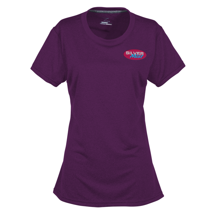 Custom Vegas Heathered Performance Tee - Ladies' - Embroidered