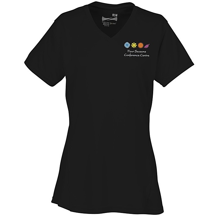 Custom Boston V-Neck Training Tech Tee - Ladies' - Embroidered