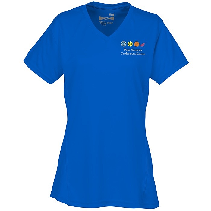 Custom Boston V-Neck Training Tech Tee - Ladies' - Embroidered