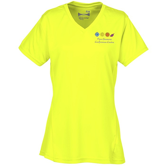 Custom Boston V-Neck Training Tech Tee - Ladies' - Embroidered