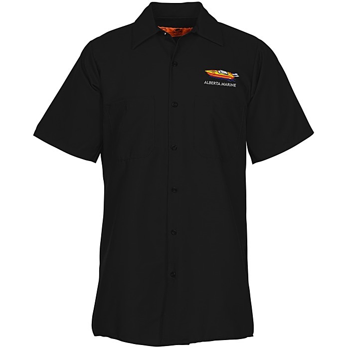 Custom Red Kap Industrial Short Sleeve Work Shirt