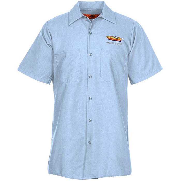 Custom Red Kap Industrial Short Sleeve Work Shirt