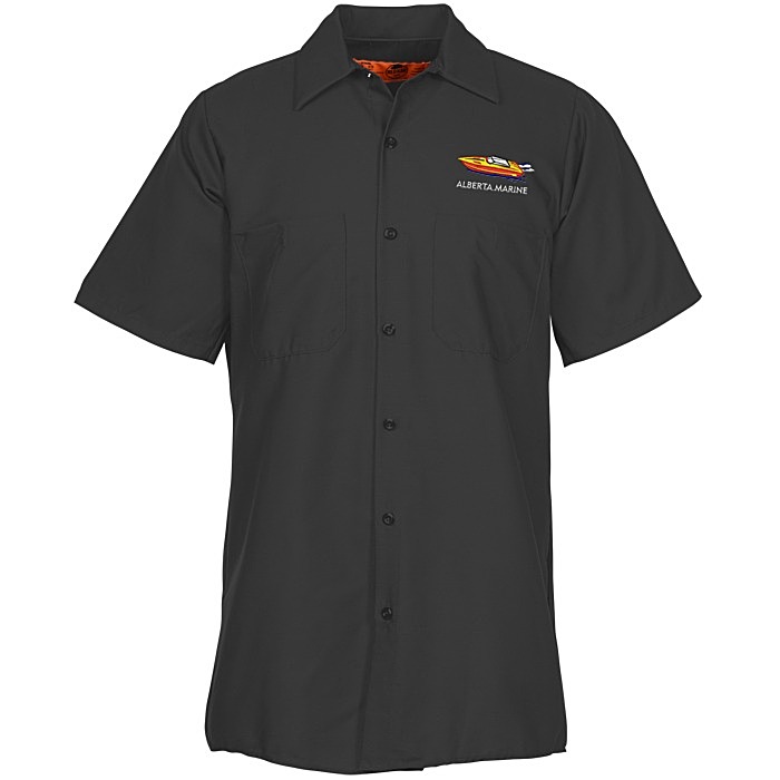 Custom Red Kap Industrial Short Sleeve Work Shirt