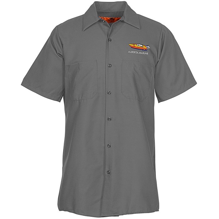 Custom Red Kap Industrial Short Sleeve Work Shirt