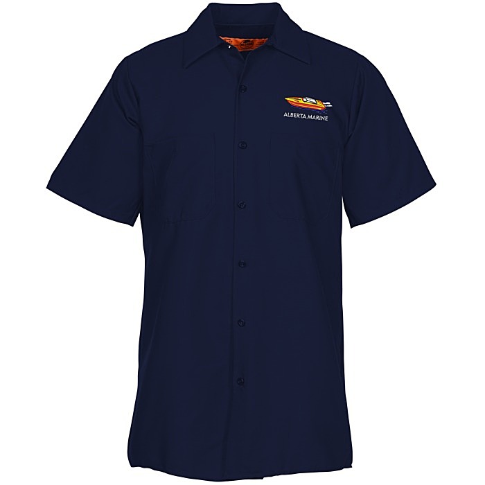 Custom Red Kap Industrial Short Sleeve Work Shirt