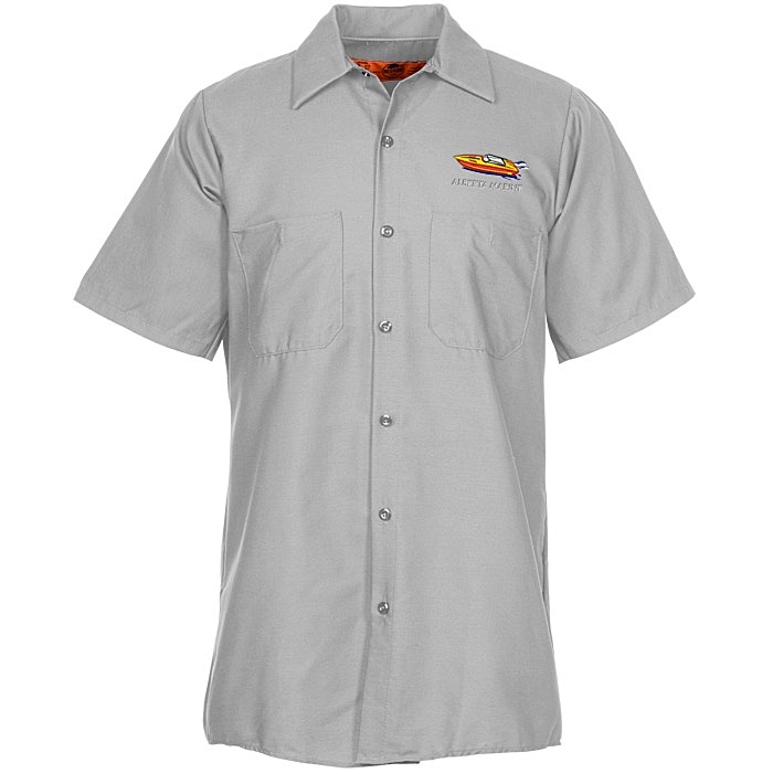Custom Red Kap Industrial Short Sleeve Work Shirt